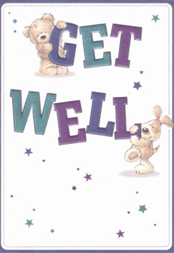 A celebration of gentle encouragement unfolds in this get well card-its friendly bear and lively puppy poised together in a scene filled with hope and affection, echoing the supportive spirit found throughout Stoke Newington, from the bustle of Church Street to the quiet paths of Abney Park. Brilliant stars seem to dance around the characters, casting playful flickers of light that recall the joy of unexpected gifts from friends or neighbours. The big, confident letters are shaded in luminous purples and aquas, grounding the design in a mood of cheerful reassurance that feels perfectly tailored to lifting the mood of someone recovering nearby. There's a richness to the textures-the bear's soft, impressionistic fluff and the puppy's smooth, velvety ears-inviting the fingertips to imagine their comforting presence, not unlike the gentle touch of petals in a hand-tied bouquet. Every brushstroke seems to be placed with the same artisan care that Stoke Newington's florists give to bouquet preparations, infusing artistry and compassion into every element. This card, particularly when sent together with fresh local blooms, radiates positivity and heartfelt care-an airy mood that uplifts spirits and fosters gratitude, no matter the recipient's age or circumstance. The scene is a tender reminder that small acts of kindness can light up even the cloudiest days.
